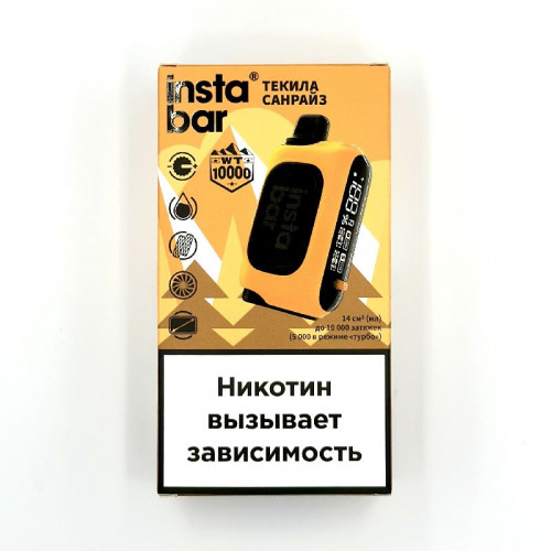 Электронная сигарета INSTABAR WT 10000 by PLONQ Текила санрайз